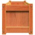 Jardinera exterior madera maciza pino marrón cera 90x31x31