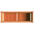Jardinera exterior madera maciza pino marrón cera 90x31x31