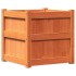Jardinera exterior madera maciza pino marrón cera 50x50x50