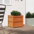 Jardinera exterior madera maciza pino marrón cera 50x50x50