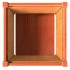 Jardinera exterior madera maciza pino marrón cera 50x50x50