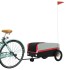 Remolque para bicicleta hierro negro y rojo 30