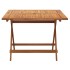Mesa de jardín plegable madera maciza de acacia 90x90x75