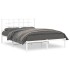 Estructura cama sin colchón con cabecero metal blanco