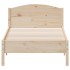 Estructura de cama sin colchón madera maciza pino 75x190