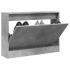 Mueble zapatero madera de ingeniería gris hormigón 80x21x57