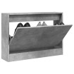 Mueble zapatero madera de ingeniería gris hormigón 80x21x57 cm