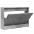 Mueble zapatero madera de ingeniería gris hormigón 80x21x57