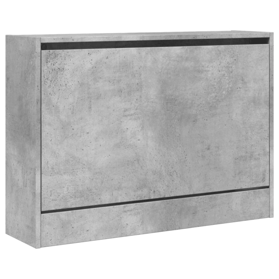 Mueble zapatero madera de ingeniería gris hormigón 80x21x57
