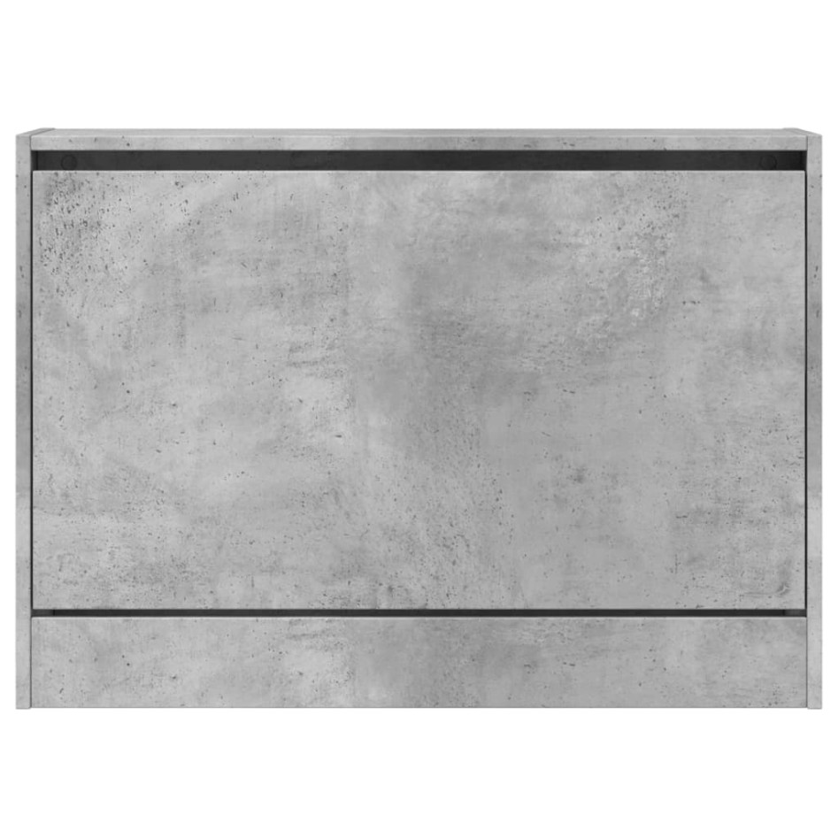 Mueble zapatero madera de ingeniería gris hormigón 80x21x57