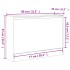 Mueble zapatero madera de ingeniería gris hormigón 80x21x57