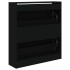 Zapatero de madera de ingeniería negro 80x21x87,5