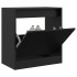 Zapatero de madera de ingeniería negro 60x34x63,5