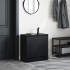 Zapatero de madera de ingeniería negro 60x34x63,5