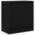 Zapatero de madera de ingeniería negro 60x34x63,5