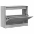 Zapatero de madera de ingeniería gris Sonoma 80x34x63
