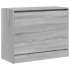 Zapatero de madera de ingeniería gris Sonoma 80x34x63