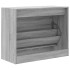 Zapatero de madera de ingeniería gris Sonoma 80x34x63