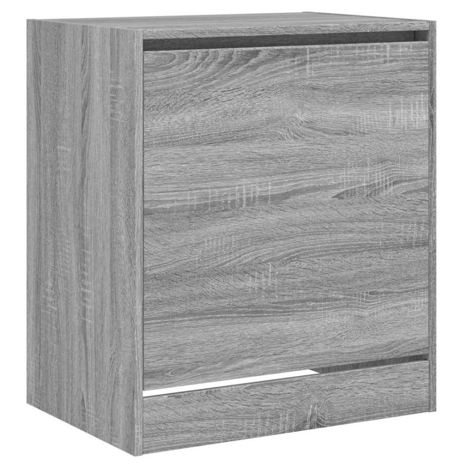 Zapatero de madera de ingeniería gris Sonoma 60x42x69