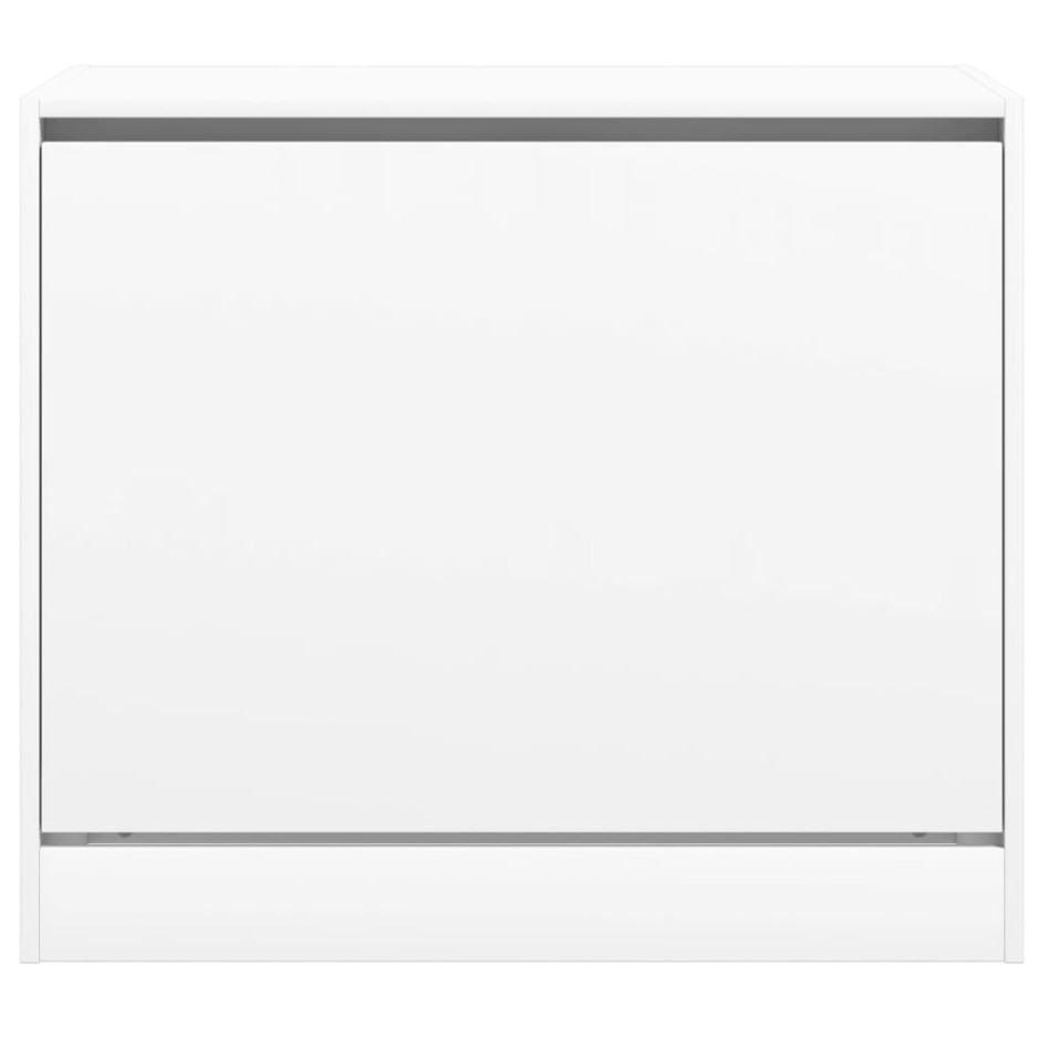 Zapatero de madera de ingeniería blanco 80x42x69