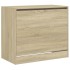 Zapatero de madera de ingeniería roble Sonoma 80x42x69