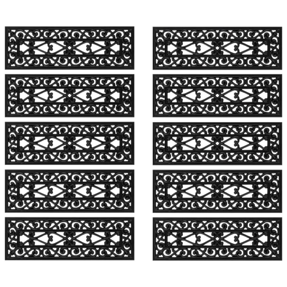 Alfombrillas de escalera de goma 10 uds goma 25x75