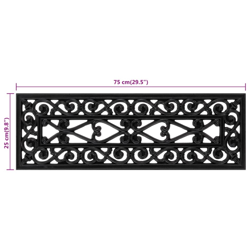 Alfombrillas de escalera de goma 10 uds goma 25x75