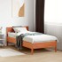 Cama sin colchón madera maciza de pino marrón cera 100x200
