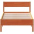 Cama sin colchón madera maciza de pino marrón cera 100x200