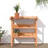 Mesa para plantas con estantes madera abeto marrón