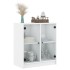 Armario auxiliar con puertas de vidrio blanco 68x37x75,5
