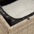 Silla de jardín sin reposabrazos con cojines ratán PE