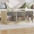 Mesa de centro con puertas de vidrio roble Sonoma 102x50x42