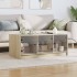 Mesa de centro con puertas de vidrio roble Sonoma 102x50x42