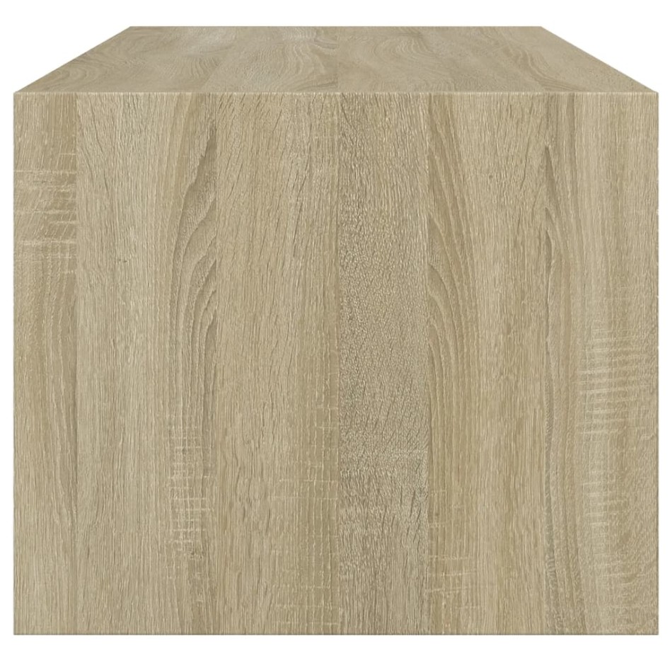 Mesa de centro con puertas de vidrio roble Sonoma 102x50x42