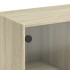 Mesa de centro con puertas de vidrio roble Sonoma 102x50x42