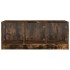 Mesa de centro con puertas de vidrio roble ahumado 102x50x42