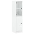 Aparador con puerta de vidrio blanco 35x37x142