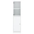 Aparador con puerta de vidrio blanco 35x37x142