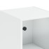 Aparador con puerta de vidrio blanco 35x37x142
