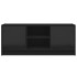 Mueble de TV con puertas de vidrio negro 102x37x42