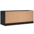 Mueble de TV con puertas de vidrio negro 102x37x42