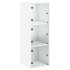 Mueble de pared con puertas de vidrio blanco 35x37x100