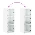 Mueble de pared con puertas de vidrio blanco 35x37x100