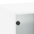 Mueble de pared con puertas de vidrio blanco 35x37x100
