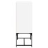 Armario auxiliar con puertas de vidrio blanco 69x37x100