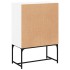 Armario auxiliar con puertas de vidrio blanco 69x37x100