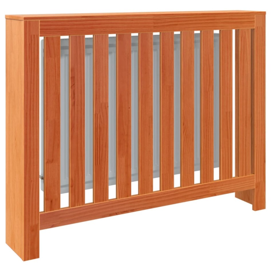 Cubierta radiador madera maciza pino marrón cera 108,5x19x84