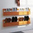 Estantes zapatos pared 2 uds madera pino marrón 110x8,5x23,5
