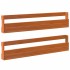 Estantes zapatos pared 2 uds madera pino marrón 110x8,5x23,5